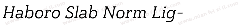 Haboro Slab Norm Lig字体转换